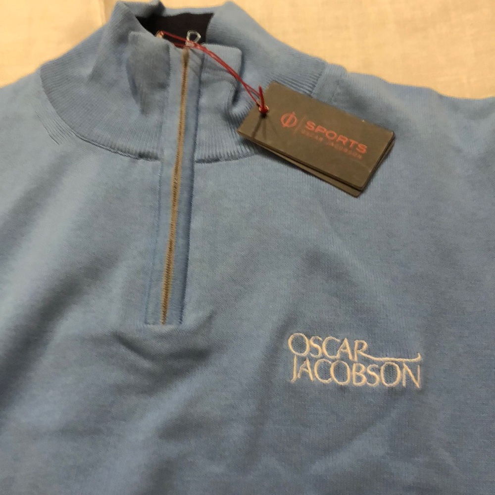 Oscar Jacobson light blue sweater